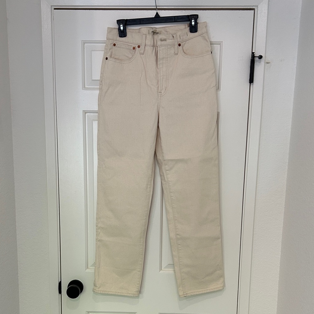NWT Madewell The Perfect Vintage Straight Jean - Cream